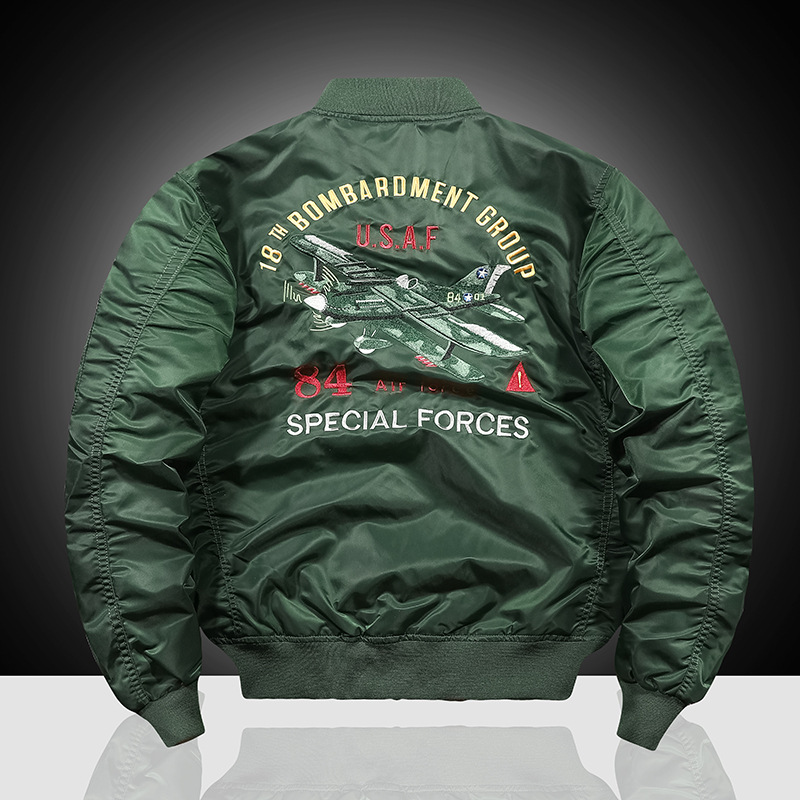 Jacket 2024 Spring and Autumn flying suit loose embroidered solid color baseball jacket men's trend_voghion.com