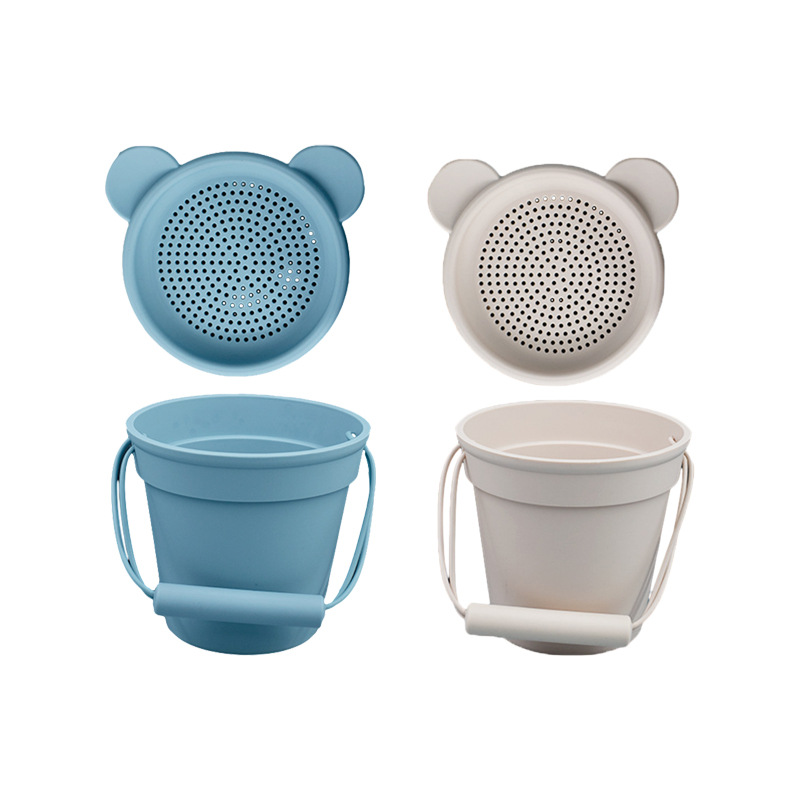 Barril de playa juguetes de playa para niños barril de silicona bebé jugar arena jugar herramientas de nieve barraca barril de pesca