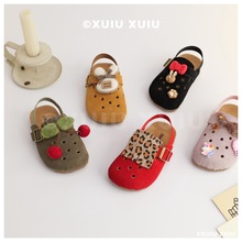 XSHX『洞洞勃肯』儿童复古真皮可爱休闲凉鞋男女童【温州鞋】