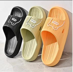  New EVA Household Slippers for Couples Thick-soled Lightweight Cartoon Indoor Bathroom Sandals and Slippers Wholesale