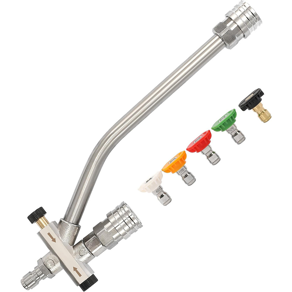 泡沫壶调节器 高压清洗机配件 新品双用开关1/4接口二合一 5色喷