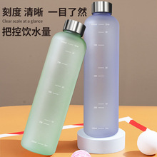 �羳1000mlʱ��̶�ˮ��ĥɰ����32OZ����ָ�̫�ձ�ֱͲ��־ˮ��