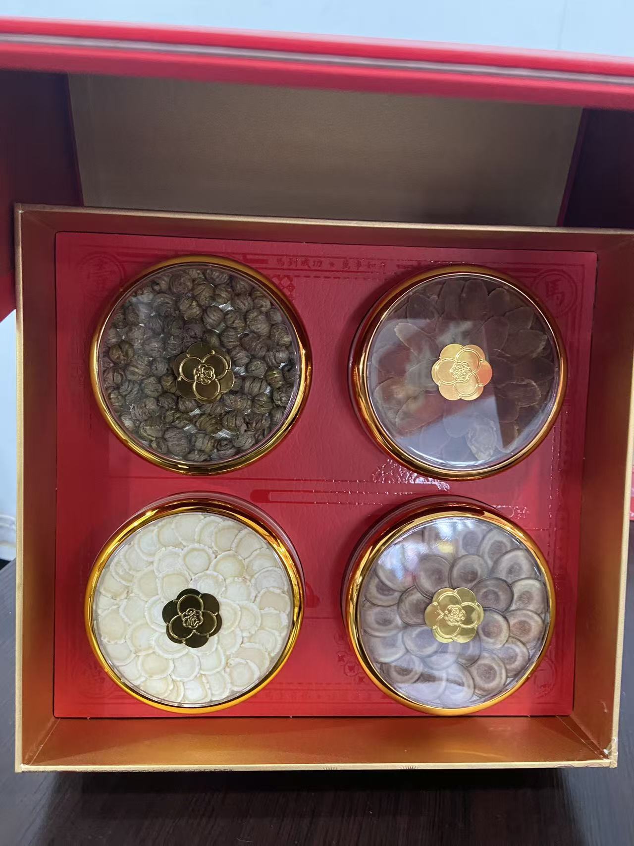 Yi Ma Dang Xian Four Blend Gift Box Red Ginseng Deer Antler Dendrobium American Ginseng Slices 50g Culinary Herbal Set specifications