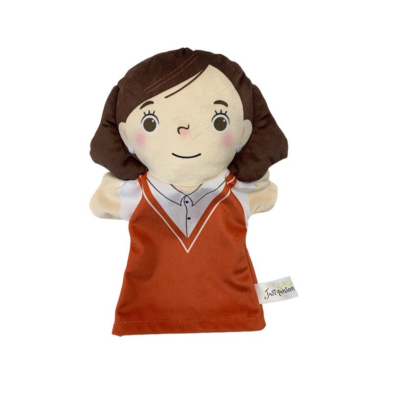 Nueva familia títere de peluche de juguete creativo kindergarten boca abierta Linda muñeca niños juego de rol muñeca