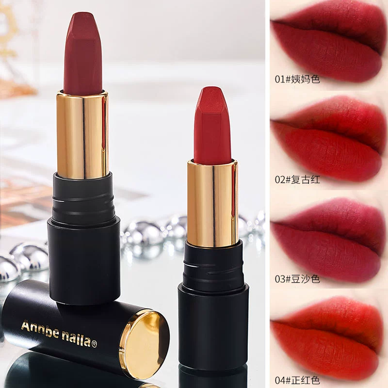 Здесь нужен перевод одного элемента: "Lipstick official website genuine long-lasting non-stick cup moisturizing matte light matte color lock lipstick wholesale"