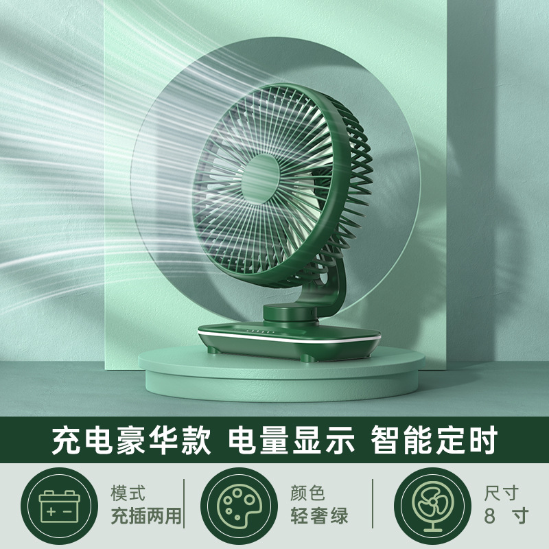 Nuevo modelo 2024 de ventilador USB pequeño con gran potencia de viento, ventilador de escritorio multifuncional para oficinas y escritorios de estudiantes. image 11
