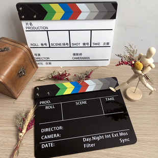 Chinese and English Acrylic Field Note Board Movie Prop Card Board Director's Board Ornaments Photography Film Crew Starts Shooting