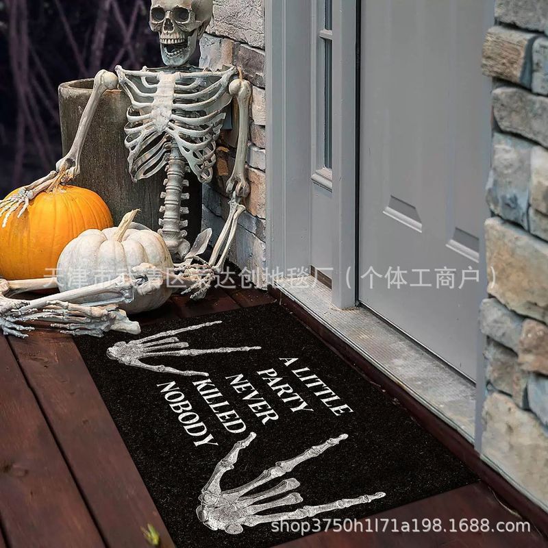 Amazon Temu ハロウィンゴーストフロアマット、汚れにくい玄関ドアマット、バスルーム吸収性フットマット、リビングルーム装飾フロアマット|undefined