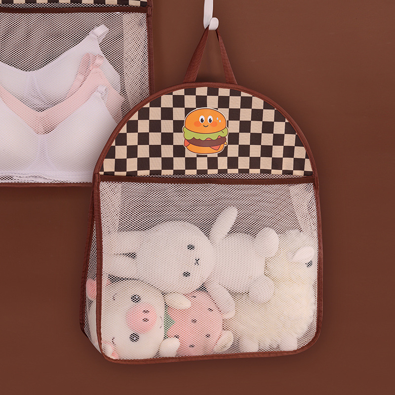 Nueva ropa interior de tela ropa interior bolsas colgantes de dibujos animados dormitorio colgantes de pared tipo bolsa de almacenamiento puerta trasera del gabinete colgante tipo bolsa de pared colgante
