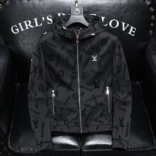 2025年冬季新款韩版潮流男士时尚个性提花连帽休闲棉衣外套