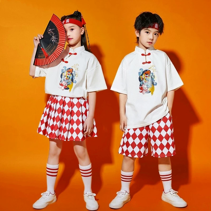 Детская одежда для Черлидинга одежда для выступлений в детском саду одежда для выступлений хип-хоп модная одежда Одежда для учеников начальной школы костюм