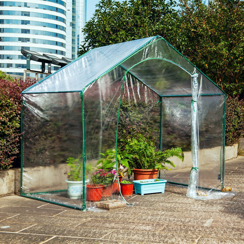 尖顶小暖房植物温室保温棚花卉草莓阳台露台保温防冻保湿防雨温室