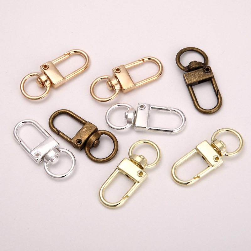Key Chain Lobster Clasp Chain Four-section Chain Key Ring Hanging 8-shaped Buckle Three-piece Bag Accessories DIY Accessories