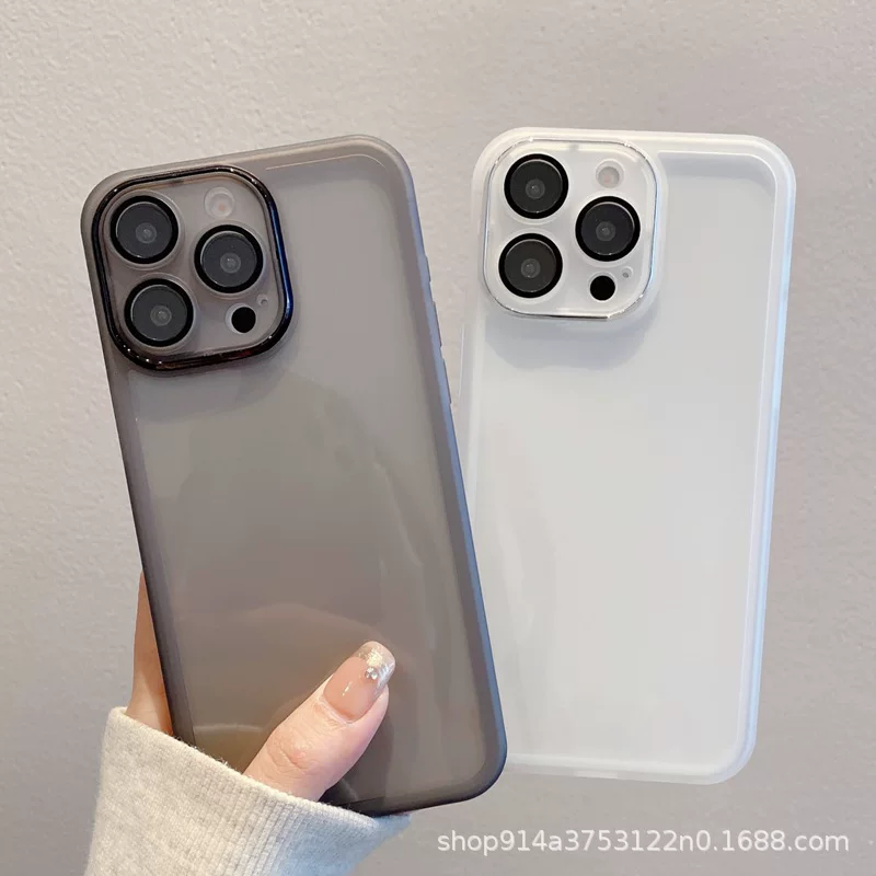 Чехол для телефона Apple iPhone 15, стеклянная защита камеры, тонкое матовое покрытие