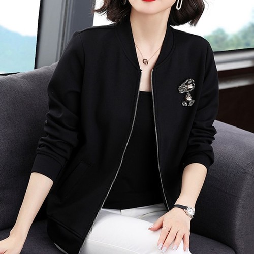 Ladies Baseball Jacket Spring and Autumn Style 2025 Mother Hench Coat Fashion Casual Top
