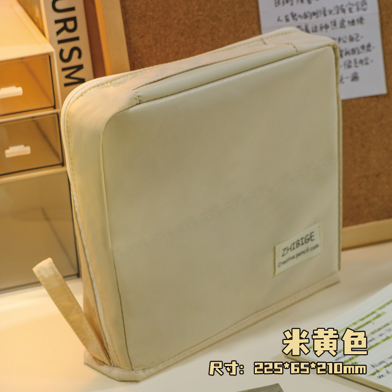 简约多功能大容量笔袋可站立收纳包高颜值小众中小学生文具袋|undefined