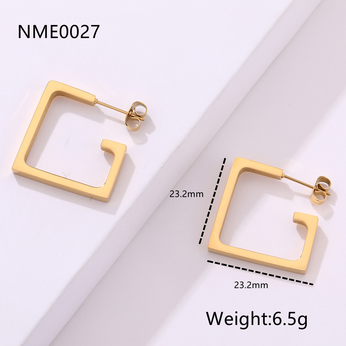 10g Weight Earrings Classification 1 Pair Quantity Daily, Shopping Occasion Stainless Steel Material Geometric, Heart Shape Pattern Women's Gender Plating Design Retro Style 1 Pair Retro Lady Geometric Heart Shape Plating Stainless Steel Earrings 2