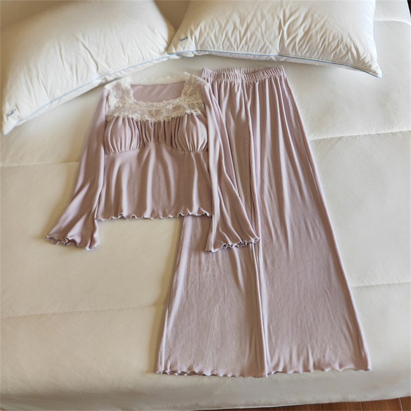 8642#(가슴 패드 포함) 슈트 라이트 퍼플 아일랜드 벨벳