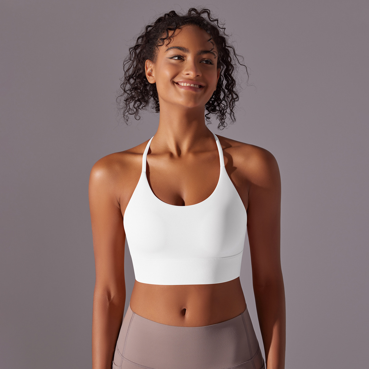 140g Weight Sleeveless Sleeve Length Nylon Fabric Type Short Top Length Halter Crisscross Tank Tops Type Fitness, Yoga, Sports Occasion Halter Neck Neckline Solid Color Pattern Sports Style Sports Solid Color Nylon Halter Neck Active Tops Halter Crisscross Tank 5