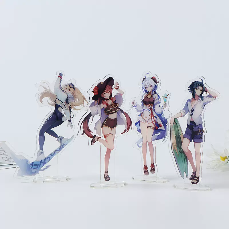 原神亚克力立牌定制漫展卡通动漫来图印制双层透明桌面摆件定做