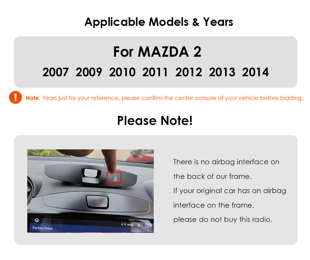 9inch Android Large Screen Suitable for 07-14 Mazda 2 Car Mp5 Intelligent Navigation Gps All-In-One Machine