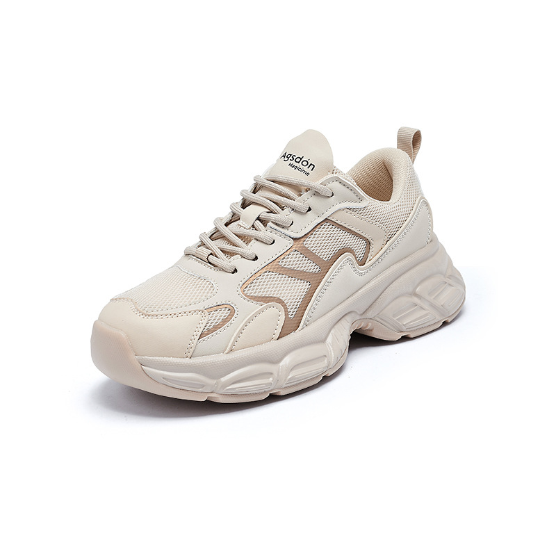 Augustion zapatos de papá de suela gruesa para mujer 2025 nuevo estilo de malla de verano zapatos deportivos casuales ligeros zapatos para correr para estudiantes