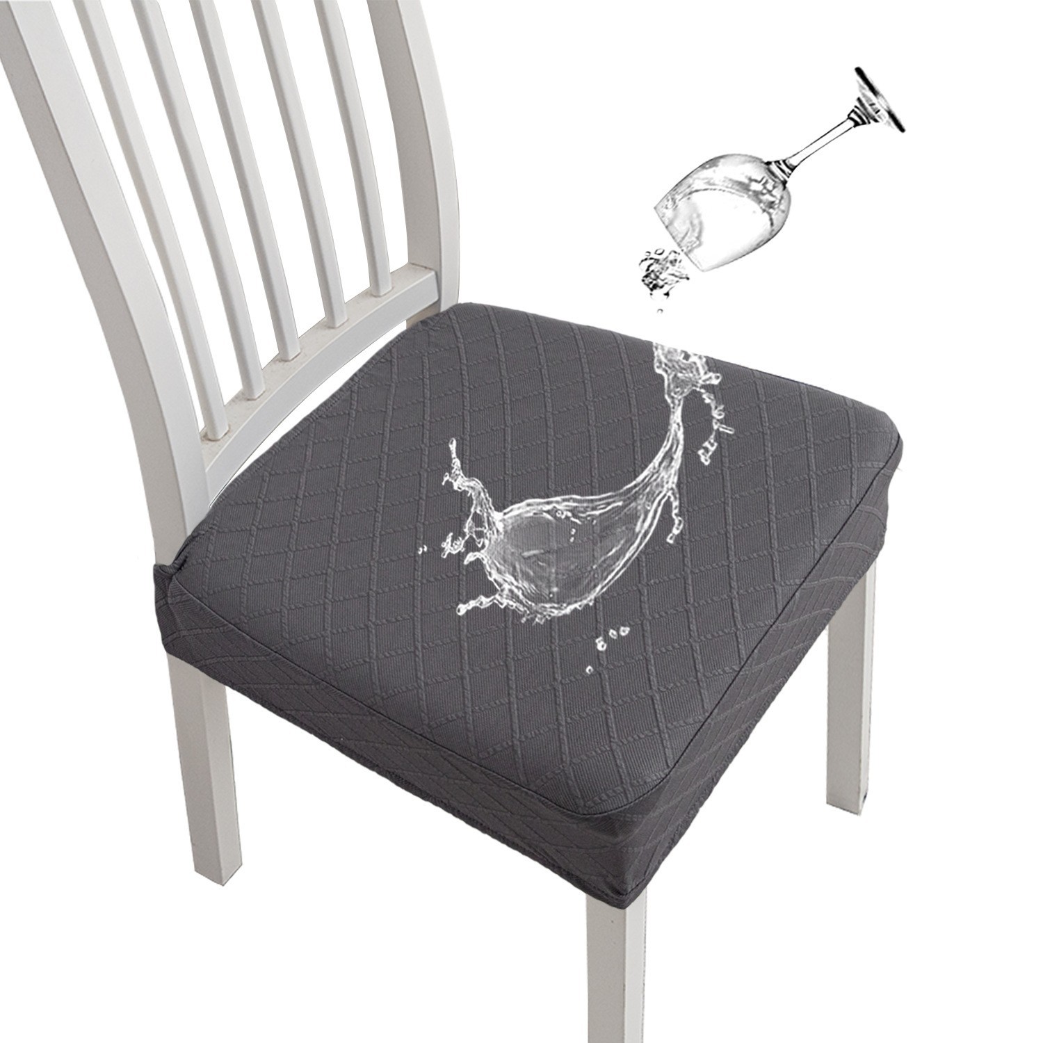 Funda de Silla Transfronteriza de Amazon, Tejida con Patrón de Diamantes, Color Sólido, Elástica, Impermeable, para Hotel, Casa de Huéspedes y Hogar