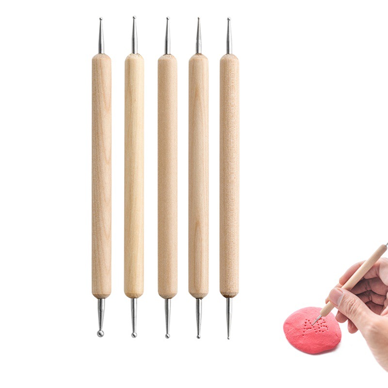 Herramientas de cerámica transfronteriza 24 piezas traje arcilla escultura cuchillo arcilla esponja bola palo de silicona DIY taladro pluma