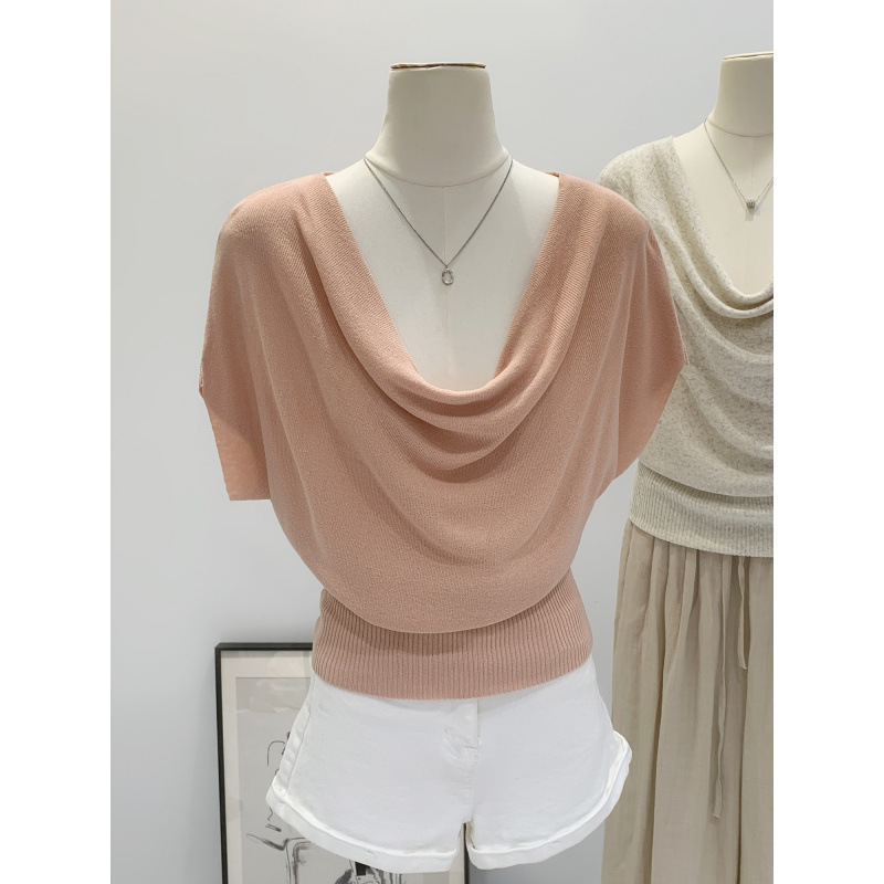 In-Stock Chic Waist-Cinching Slim-Fit Batwing Sleeve T-Shirt for Women, Summer 2026 New Model, Trending This Year In-Stock Chic Waist-Cinching Slim-Fit Batwing Sleeve T-Shirt for Women, Summer 2026 New Model, Trending This Year