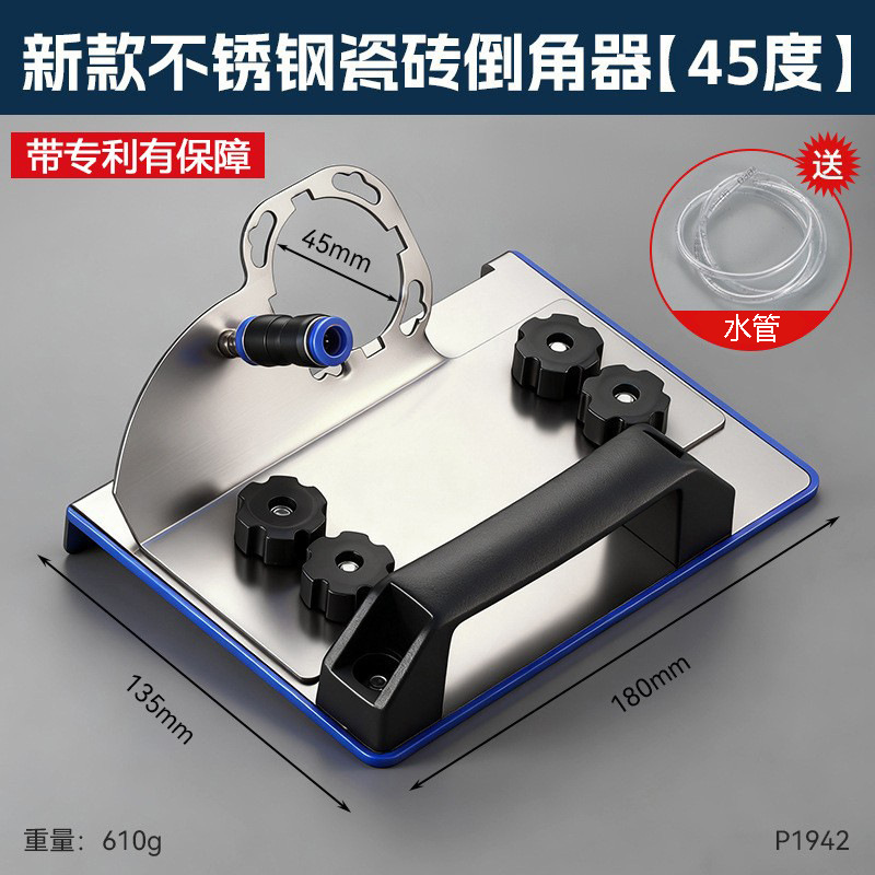 Ahorro de mano de obra ajustable molino de ángulo chanfer nuevo portátil de acero inoxidable 45 grados chanfer de azulejos