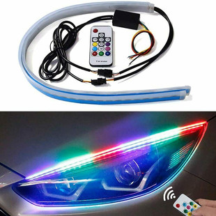 Car daytime running light 60cm steering streamer light magic horse racing led tearful eye running light 45cm ultra-thin light guide strip