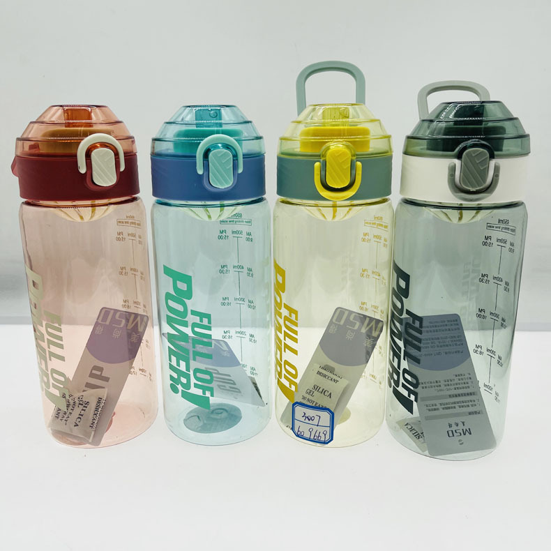 Nueva taza de plástico de verano adulto portátil estudiante bebida directa 950ml con cuerda rebote cubierta estudiante deportes botella de agua