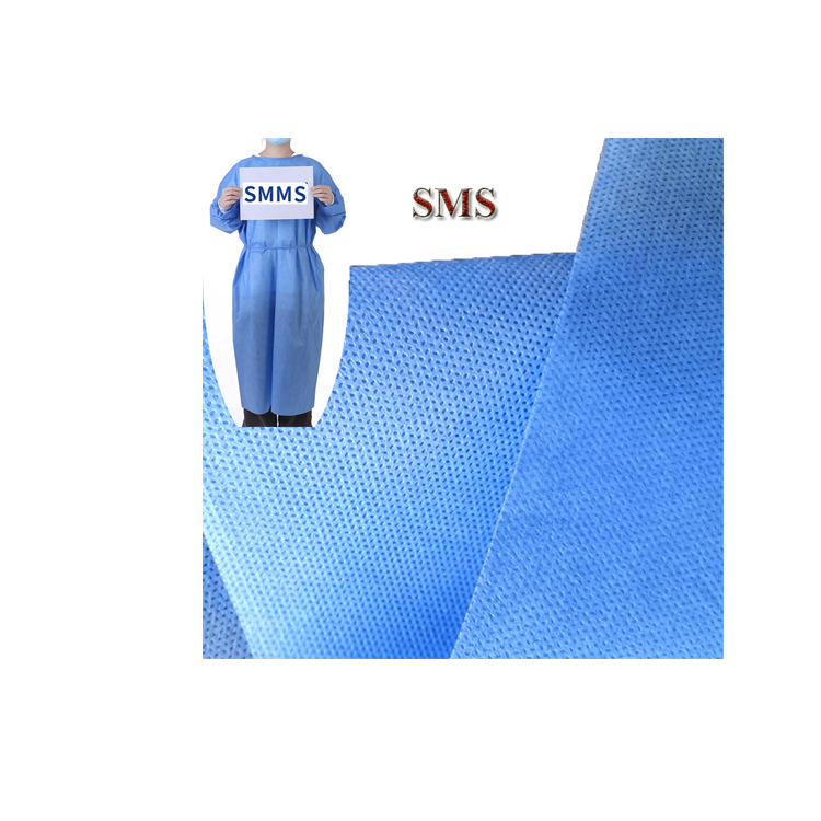 厂家直供sms无纺布芝麻纹防水透气sms无纺布一次性手术衣无纺布
