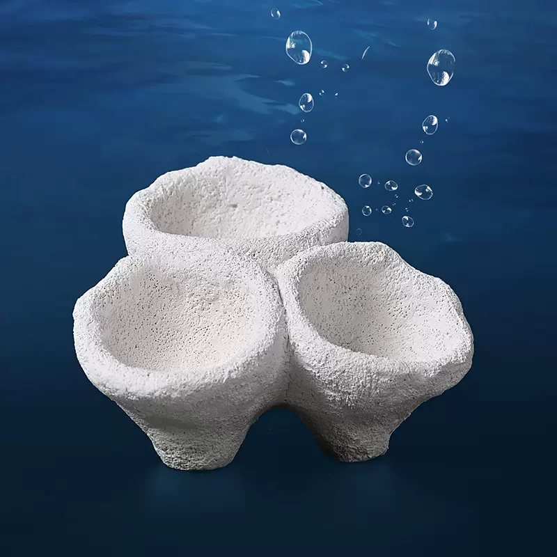 奶嘴海葵窝陶瓷高透水海葵基座人造固定防跑繁殖躲避罐海缸造景石