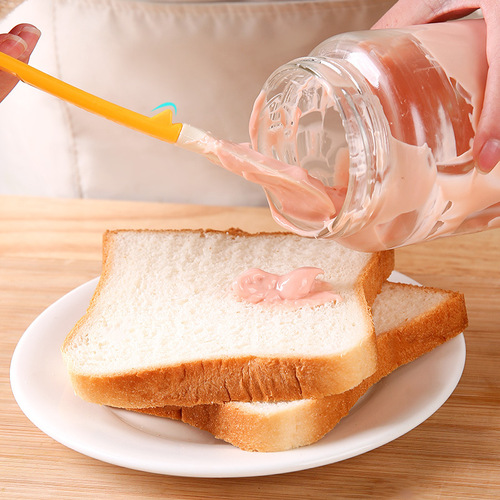 Soft Scraper Baking Silicone Spatula Heat Resistant Integrated Small Scraper Cake Scraper Rubber Cream Spatula 