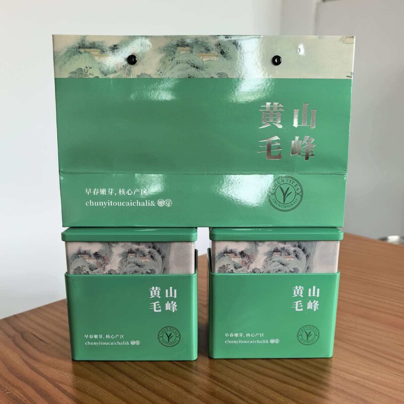 Simple Packaging Huangshan Maofeng New Tea, Anhui High Mountain Maofeng Spring Tea, Small Canned Green Tea, a Great Gift and Good Tea for Personal Consumption