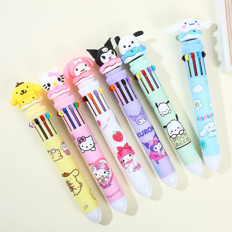 Creative cute multicoloured high quality ballpoint pen for students, with little bears
