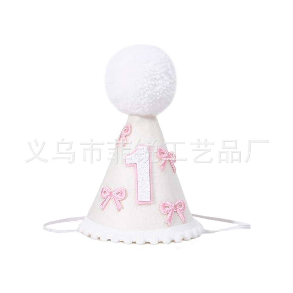 Guirnalda de Feliz Cumpleaños, Lazo Decorativo, Adorno para Pastel de Primer Cumpleaños, Bandera para Silla de Comedor, Corona, Gorro de Cumpleaños