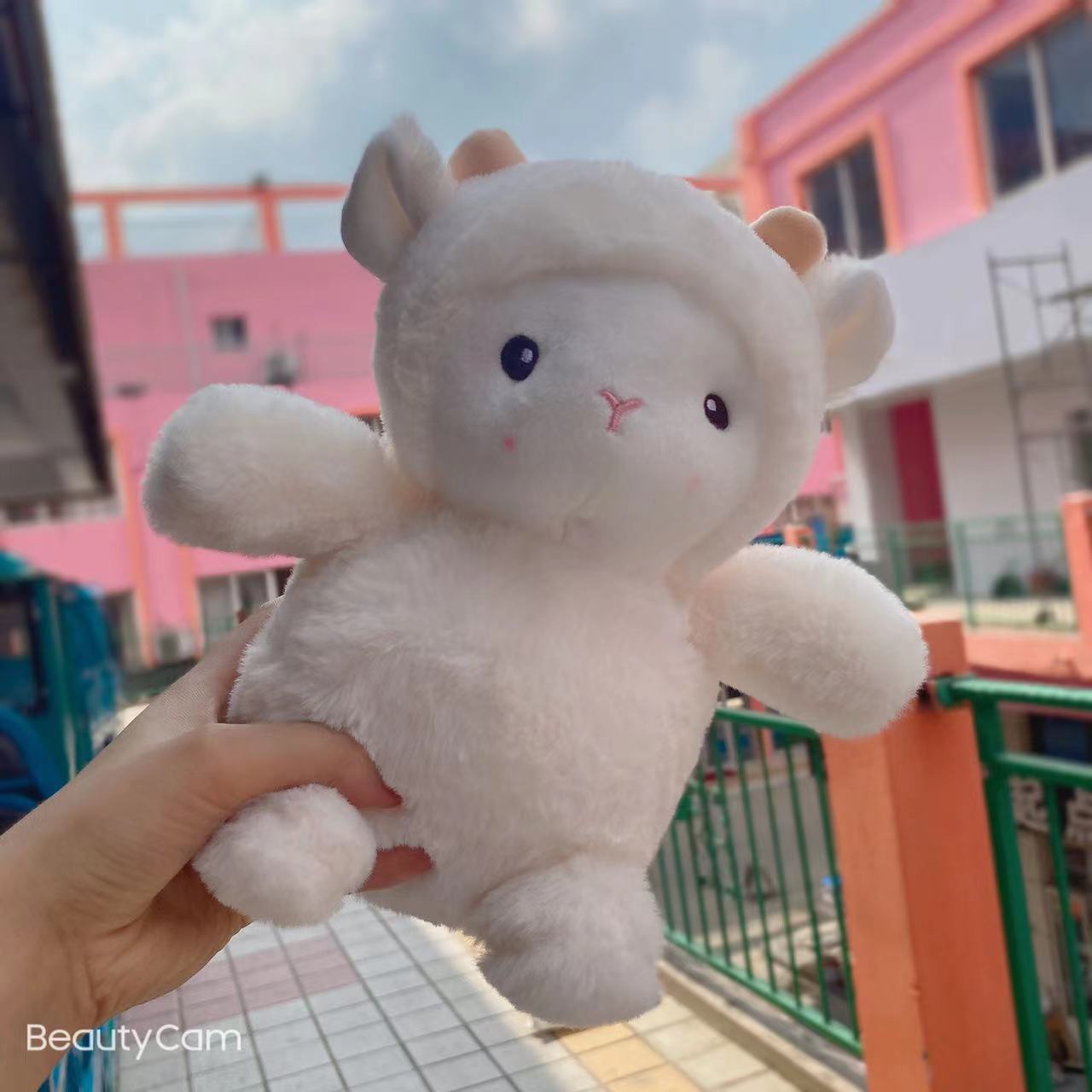 Red oveja roja marrón oso muñeca de peluche de juguete muñeca curativa muñeca Linda almohada super suave regalo