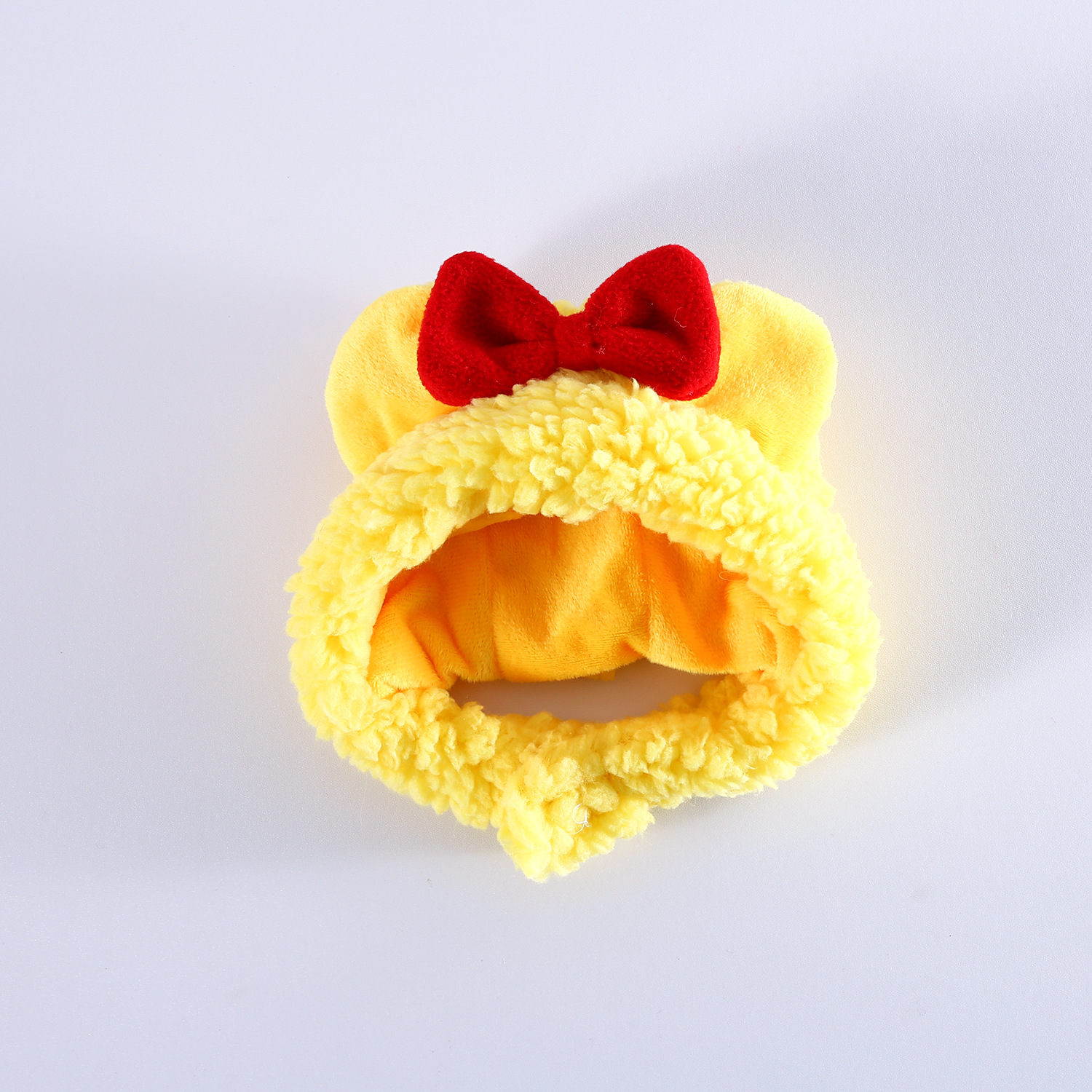 Mascota sombrero de Año Nuevo conejito felpa gato peluche cachorro oso arco dibujos animados princesa caliente
