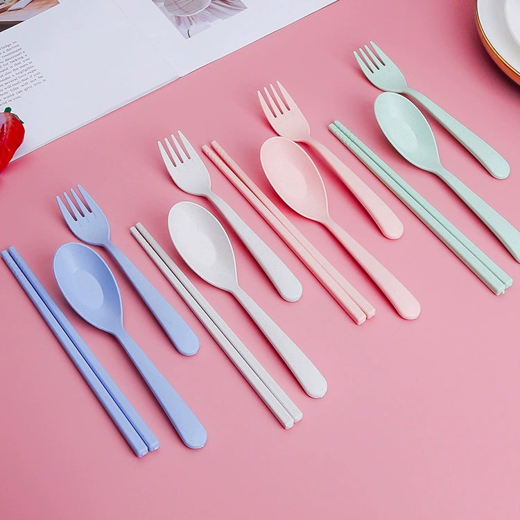 Creative tableware, set, handheld children's chopsticks for traveling, 3 piece set, Birthday gift, wholesale