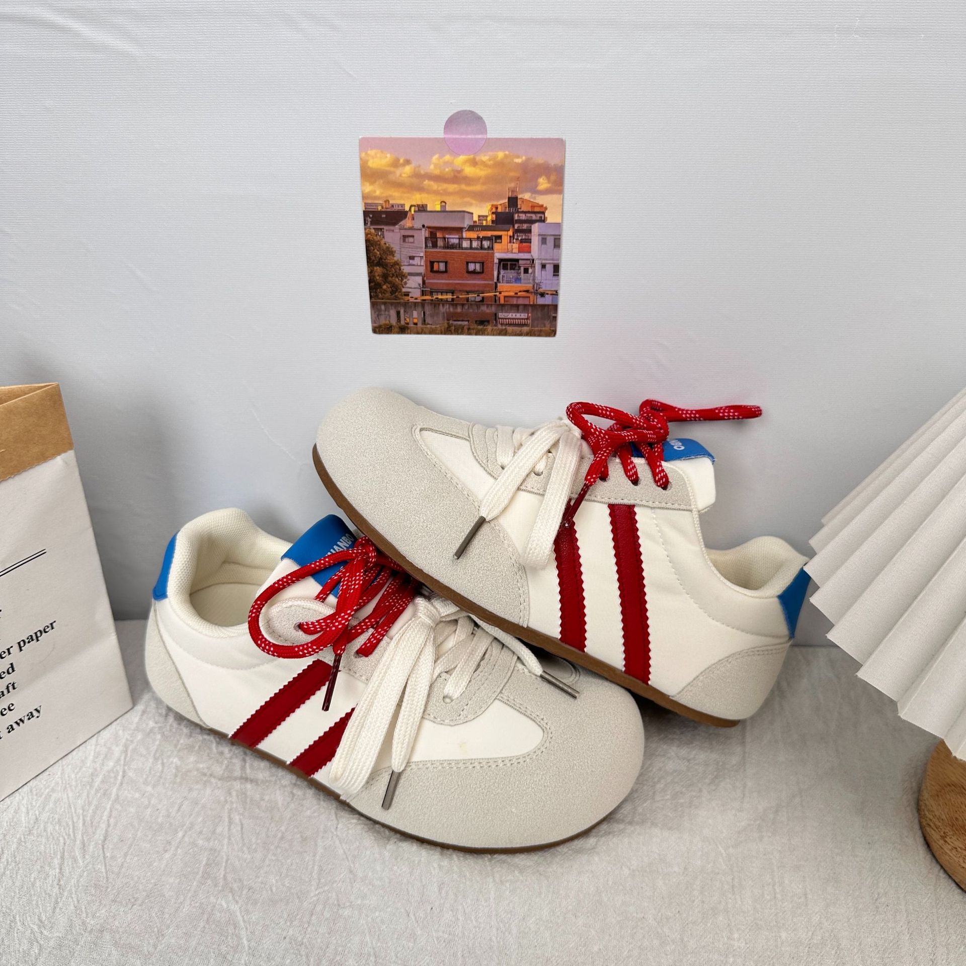 Yuanbo retro todo-fósforo zapatos Forrest Gump para estudiantes zapatos de entrenamiento alemán para mujer 2025 primavera y otoño zapatos deportivos casuales ligeros para el cabello image 7