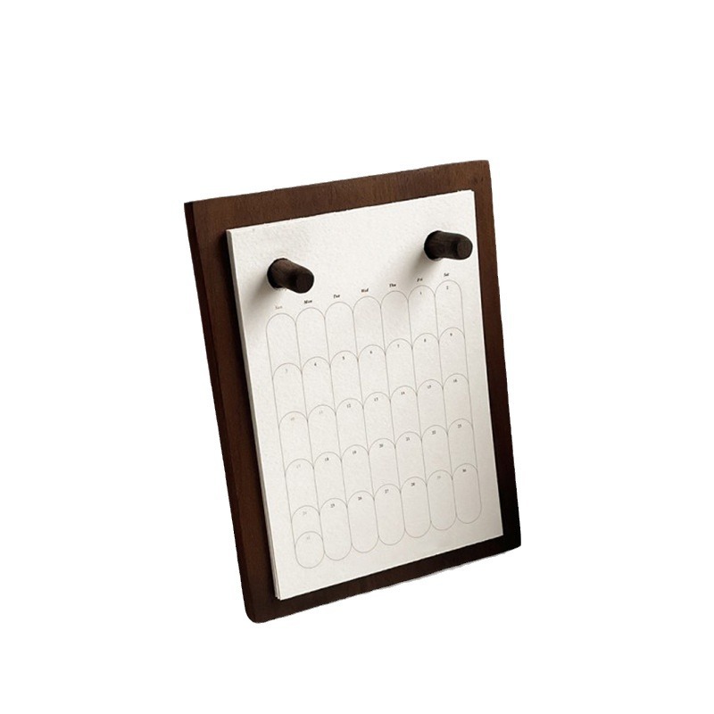 calendario de escritorio de madera 2025 nuevo año de serpiente calendario de escritorio marco de calendario de escritorio base de regalo de promoción de fábrica calendario marco