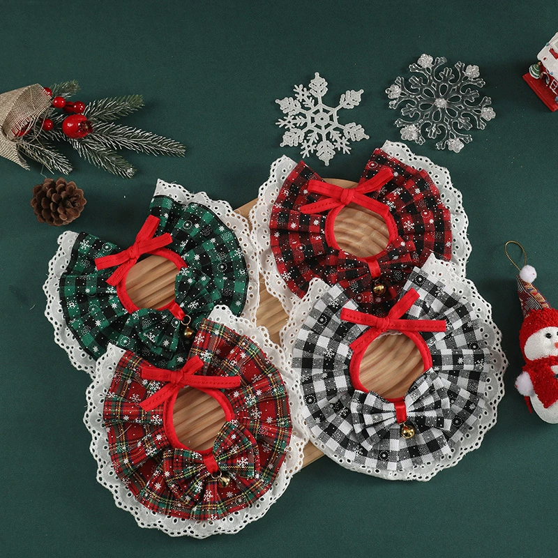 Домашние животные Рождественский нагрудник Домашние животные рождественская серия шарф колокольчик ювелирные аксессуары бантики трансграничные производители спот