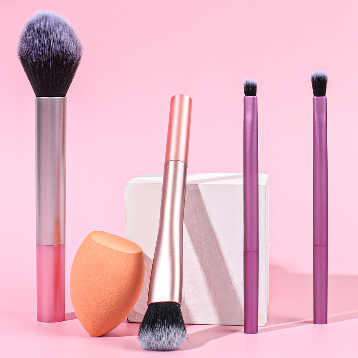 Venta caliente transfronteriza RT cabeza redonda grande cepillo suelto herramientas de belleza rubor sombra de ojos belleza huevo combinación maquillaje cepillo traje