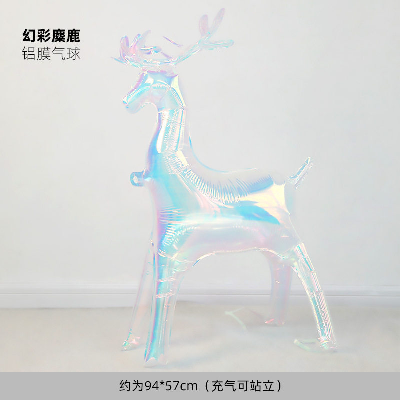 Ins超フラッシュ水晶カラフルクリスマスツリーレーザー立風船配置道具デパート美陳イベント写真置物|undefined