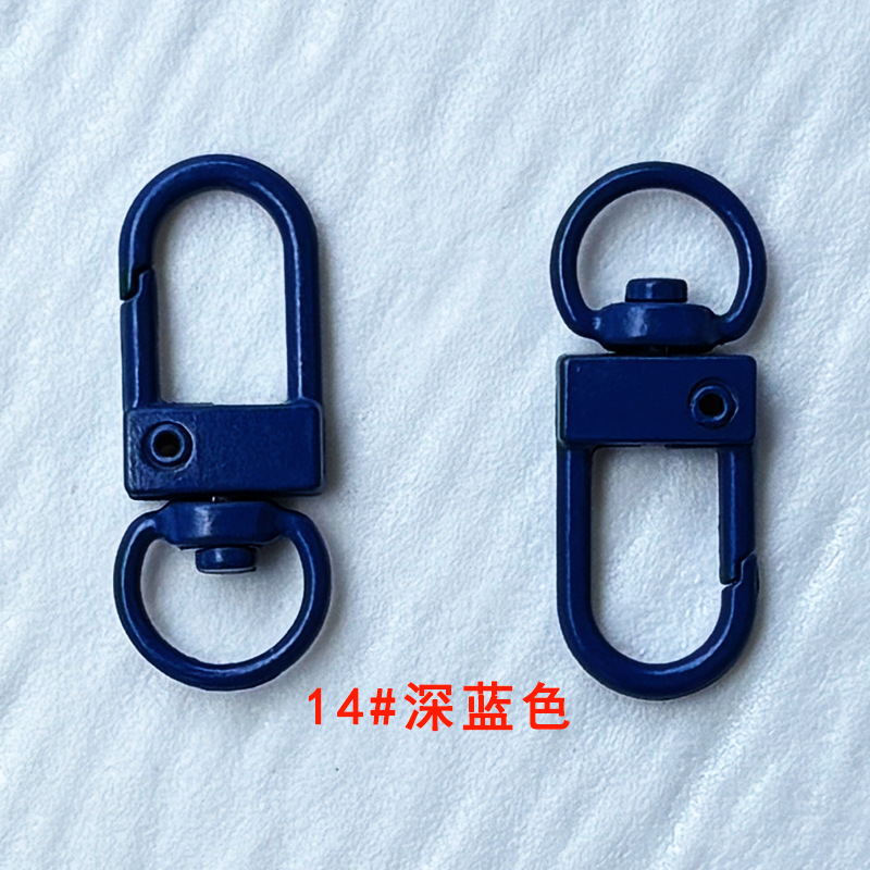 烤漆三分小门扣彩色钥匙扣饰品配件U形弹簧扣挂扣现货糖果色8字扣|undefined