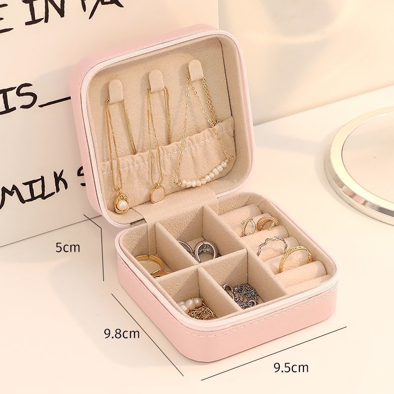 Caja de joyería de collar de viaje portátil pendientes de generación pequeña caja de joyería de anillo caja de joyería de almacenamiento antioxidante