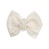 Children's hair accessory from pearl, hairgrip with bow for princess, bangs, simple and elegant design