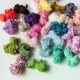 Handmade doll dress old mercerized vintage antique ruffled ribbon blythe small cloth tie hair bow ribbon batch